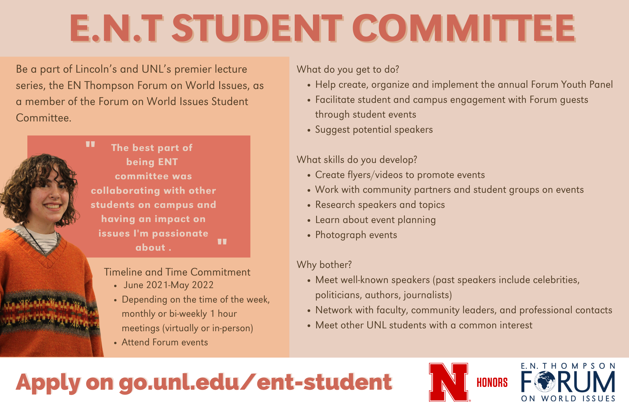 Apply to join the EN Thompson Student Committee
