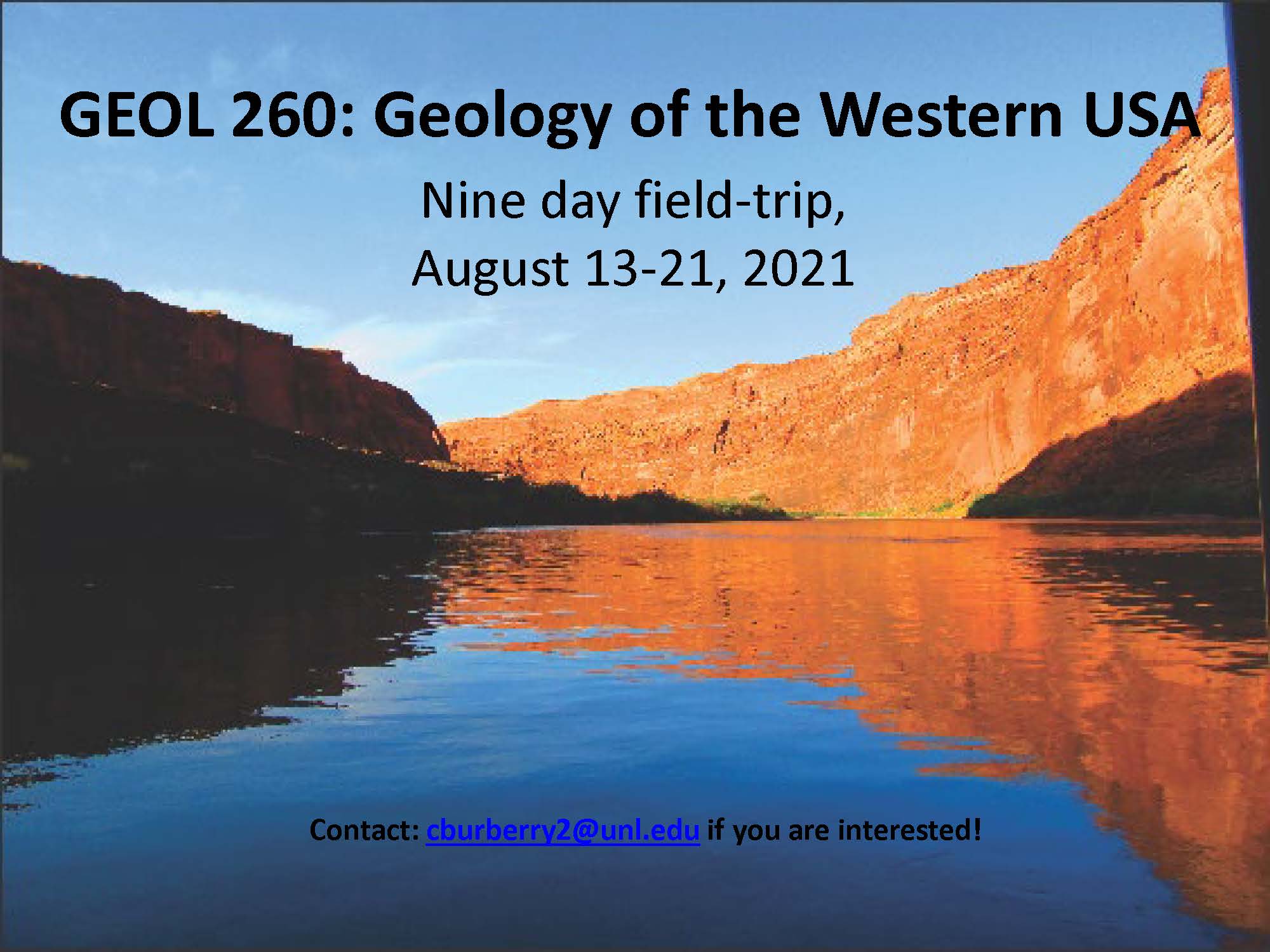 Walker Trip 2021 and GEOL 260: Geology of the Western USA