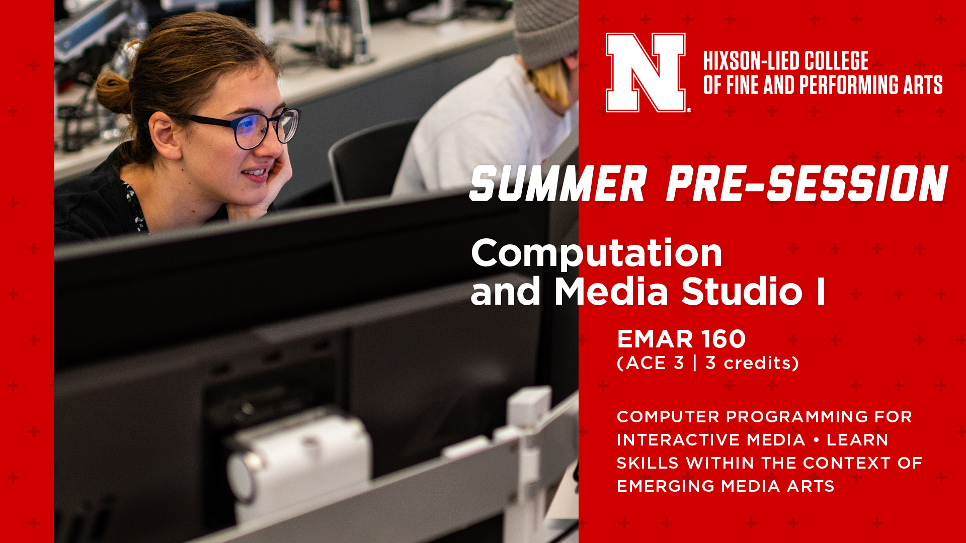 Enroll in EMAR 160: Computation and Media Studio I