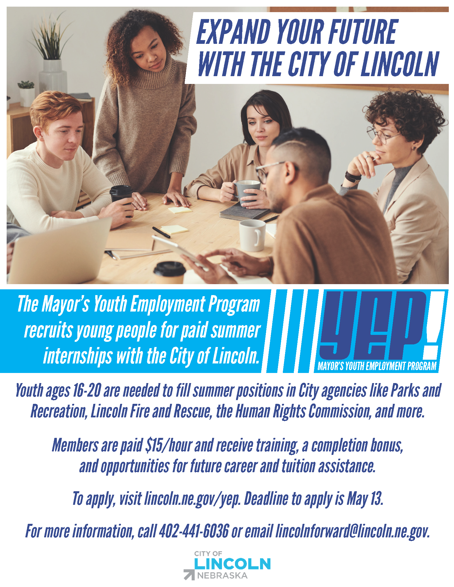 Summer Jobs with the City of Lincoln