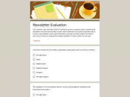 Newsletter Evaluation