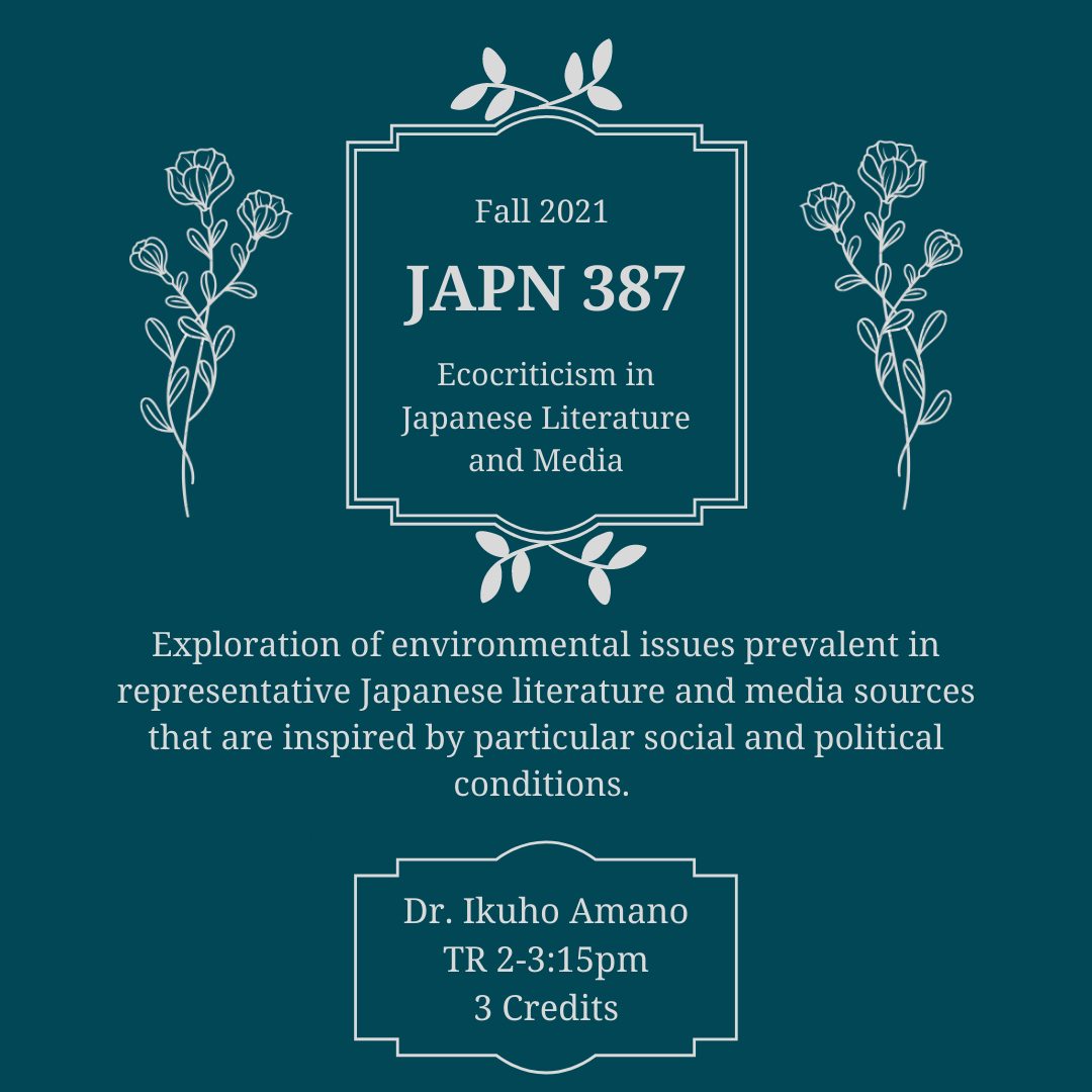 JAPN 387: Ecocriticism in Japanese Literature and Media