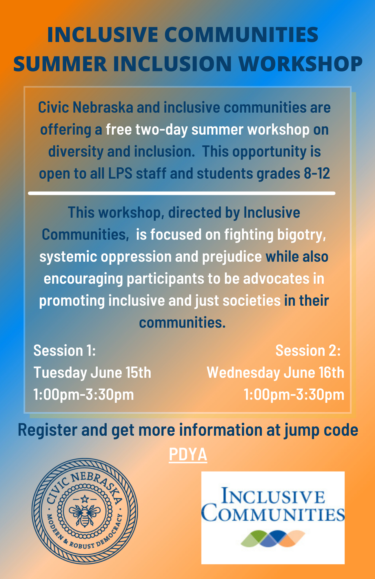 Inclusive Communities Summer Inclusion Workshop