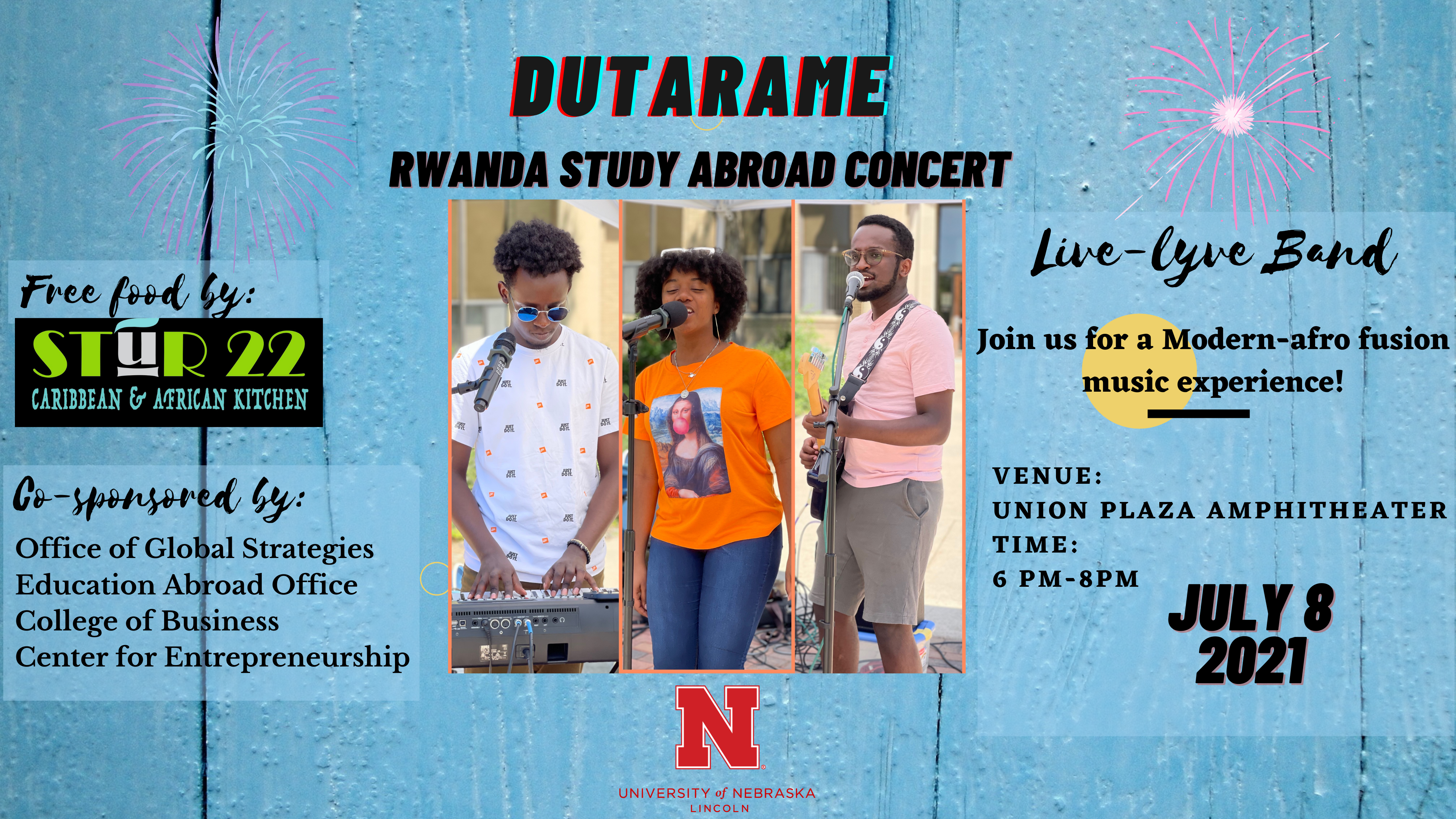 Dutarame Rwanda Study Abroad Free Concert! |Thursday, July 8th Union Plaza Amphitheater 6-8 pm