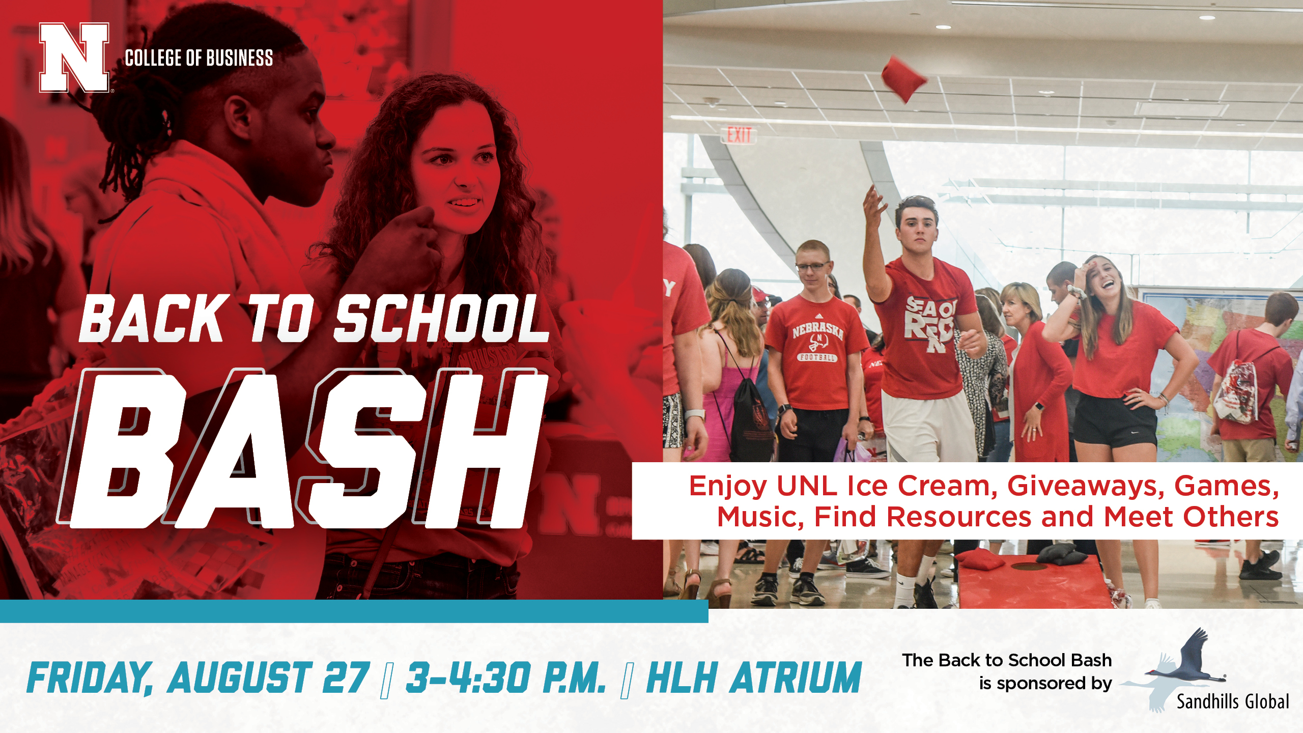 Back To School Bash is Friday, August 27, 3-4:30 p.m. in the Henrickson Family Atrium