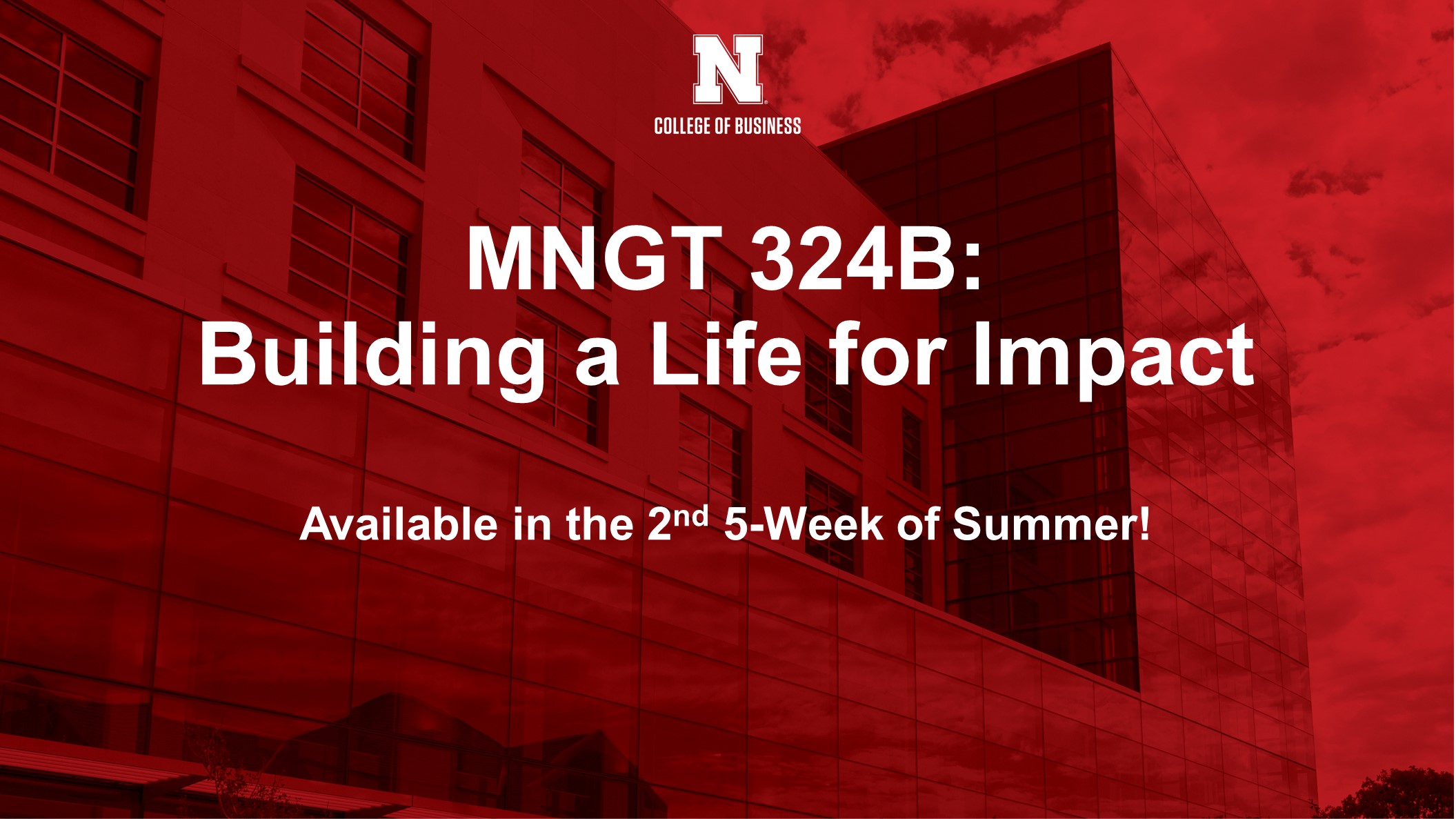 MNGT 324B: Building a Life for Impact