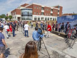 More than 100 Huskers — including donors, current students and campus leaders — attended a June 28 groundbreaking for the University of Nebraska–Lincoln’s privately-funded, $97 million Kiewit Hall. [Craig Chandler | University Communication]