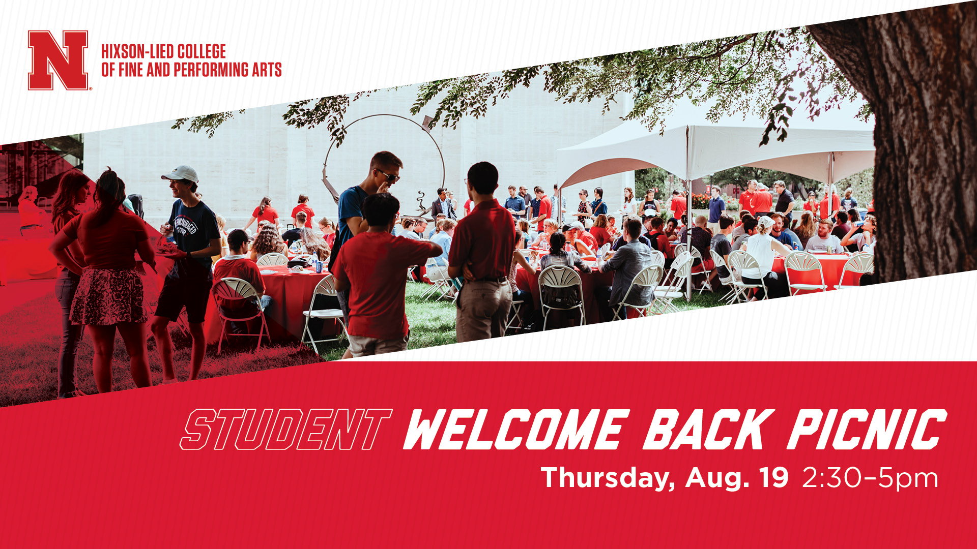 The Hixson-Lied College Student Welcome Back Picnic is Thursday, Aug. 19.