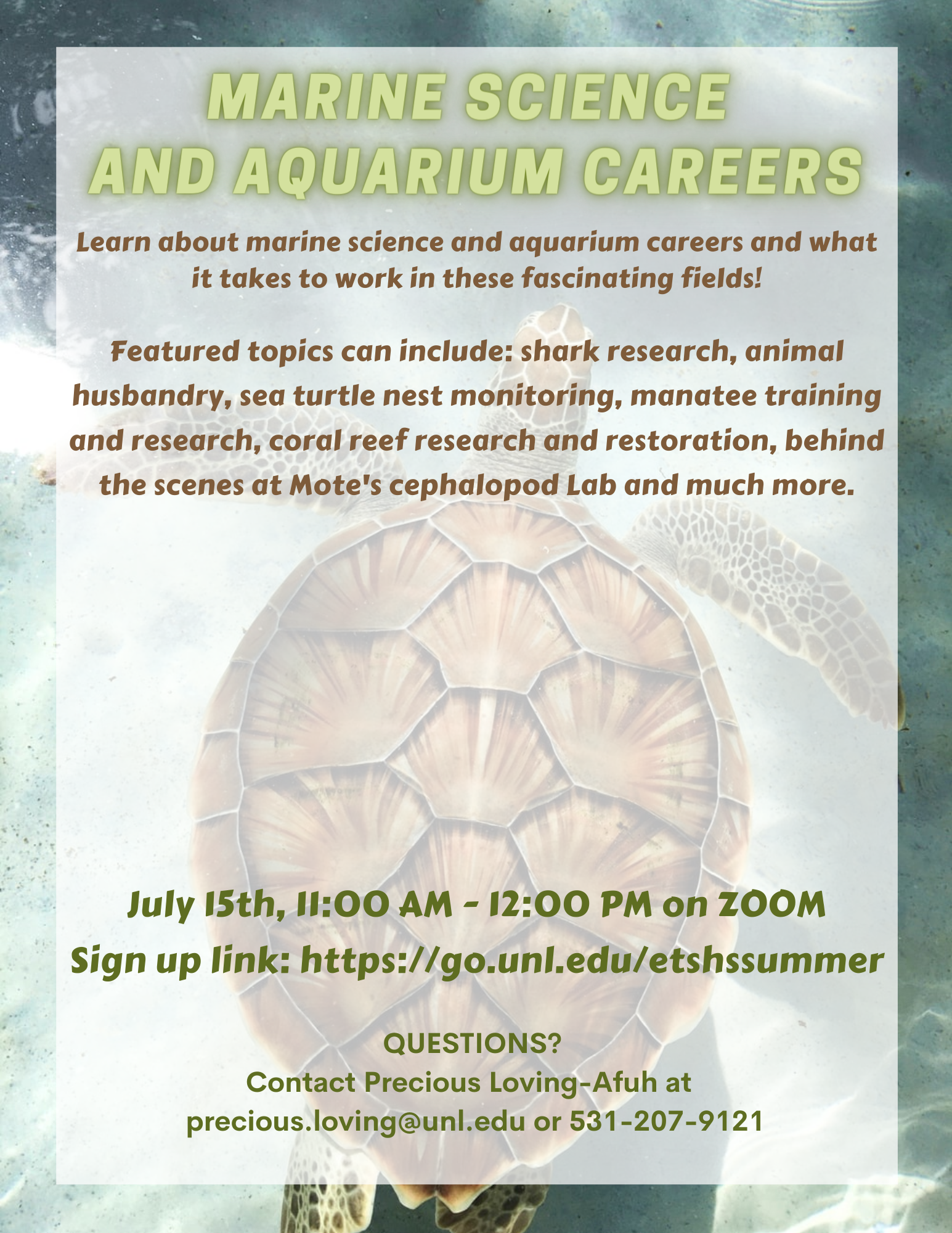 ETS Marine Science & Aquarium Careers