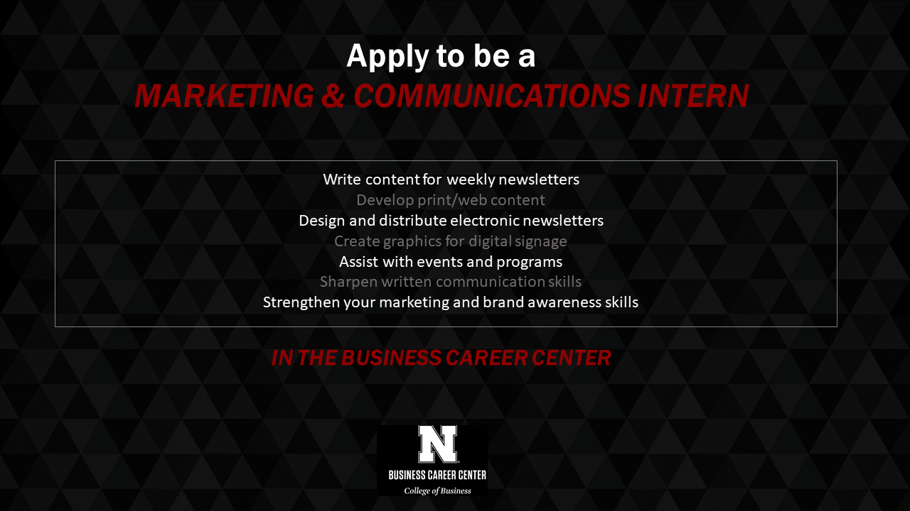 Looking For Our Next Marketing & Communication Intern | Announce ...