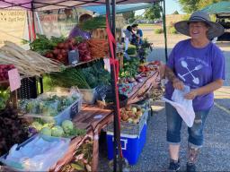 Candi Benge owner of Little Town Gardens, vends at the Kearney Area Farmers' Market, one of the only farmers' markets in Nebraska who accepts SNAP/EBT benefits.