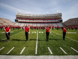 Last year’s Cornhusker Marching Band recorded a pregame and halftime performance in Memorial Stadium in October for the virtual game day experience. This year the band will return to performing live at each home game in front of a full stadium of fans. Ph