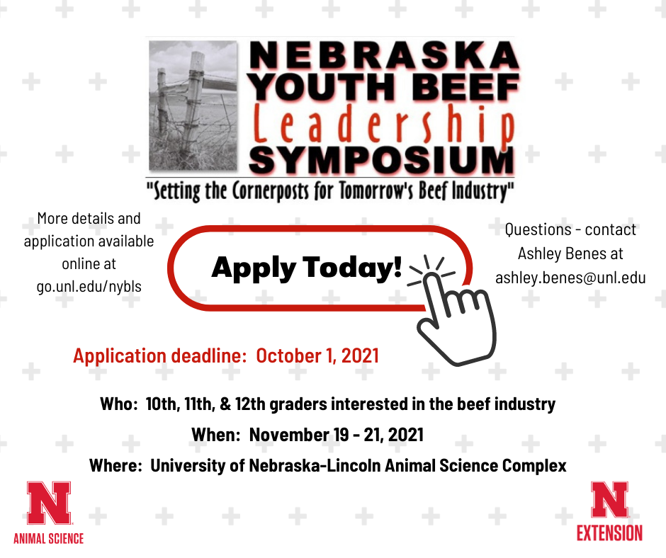 Nebraska Youth Beef Leadership Symposium, Application Deadline Oct. 1