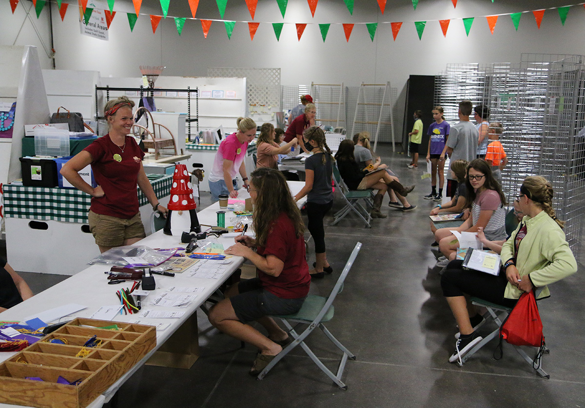 During 4-H Static Exhibit interview judging at the 2021 Lancaster County Super Fair