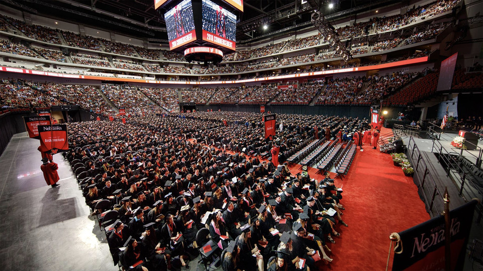 The University of Nebraska–Lincoln will confer more than 600 degrees during commencement exercises Aug. 13 and 14 at Pinnacle Bank Arena. The Class of 2020 also will be celebrated during the ceremonies.