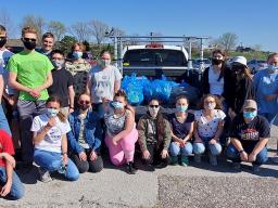 Teen Council litter pickup at Oak Lake Park in spring 2021.