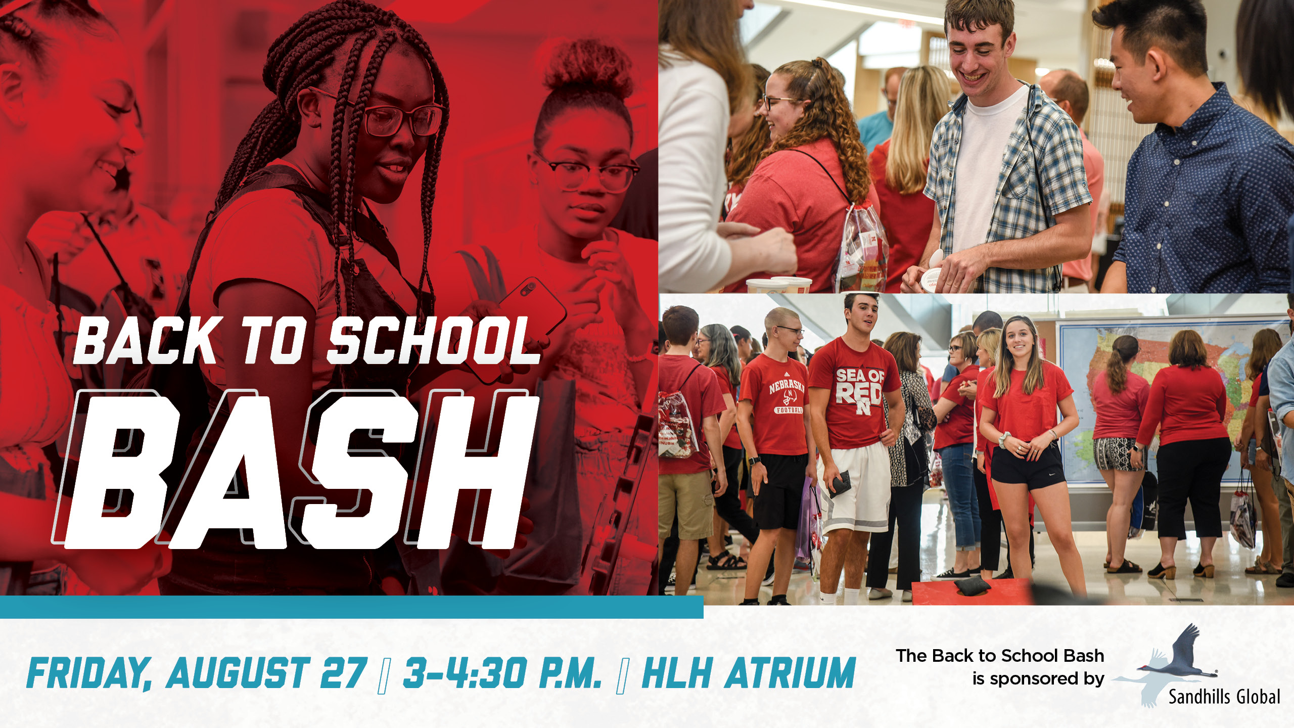 Back to School Bash | Friday, August 27, 3-4:30 p.m. in the Henrickson Family Atrium