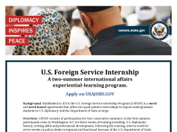 Paid U.S. Foreign Service Internship Program