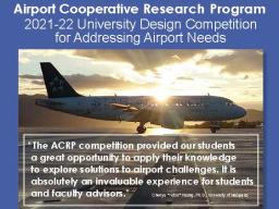 Airport Cooperative Research Program
