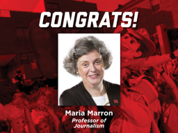 Professor of Journalism Maria Marron
