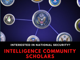 Intelligence Community Scholars - Apply by September 6th!