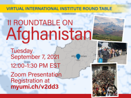 Upcoming Roundtable on Afghanistan