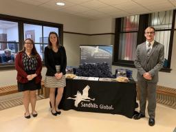 Sandhills Global representatives visiting Avery Hall in January 2020.
