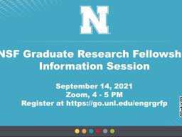 NSF Graduate Research Fellowship Information Session