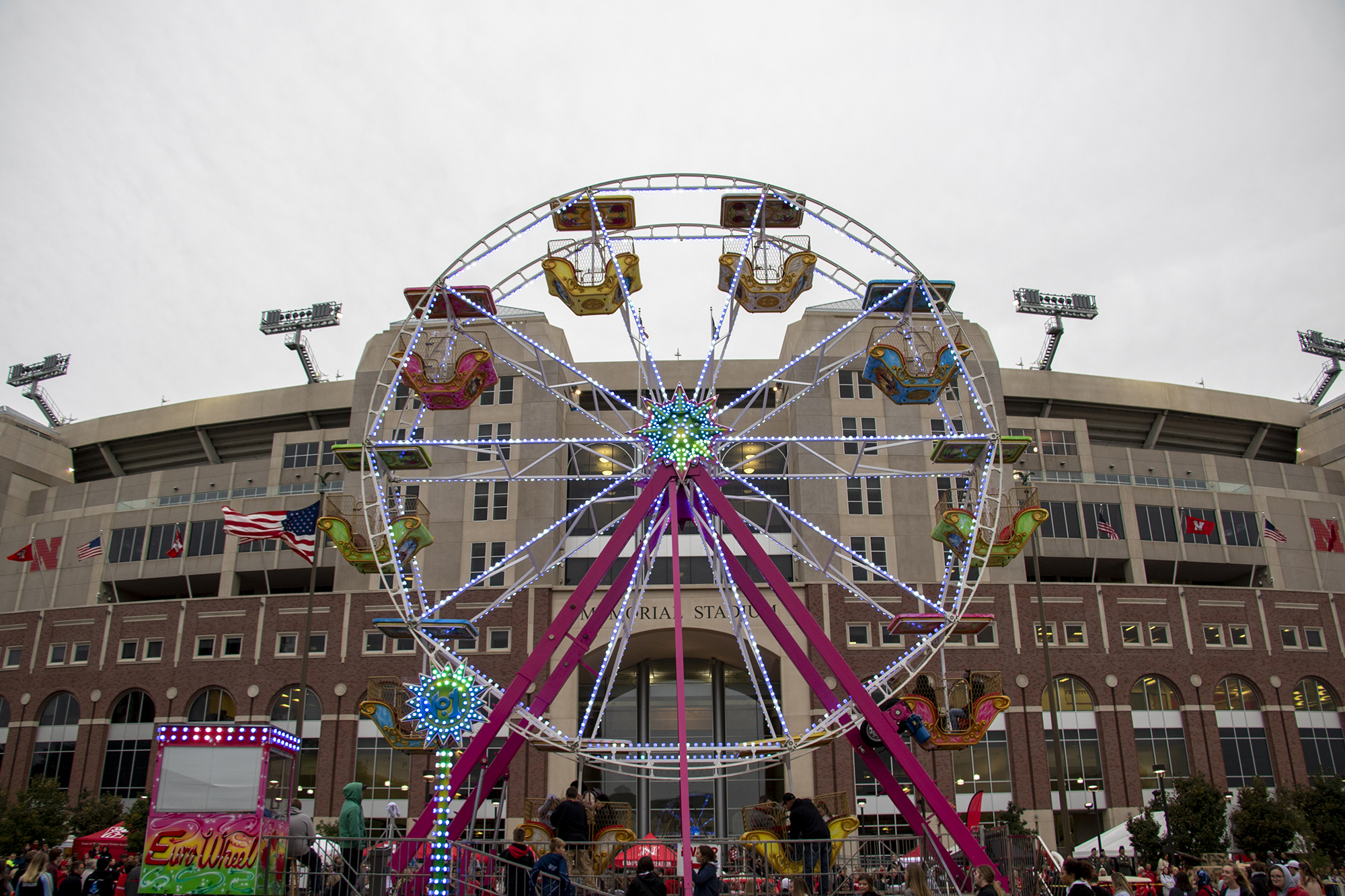 Prior to the annual Homecoming Parade, the Cornstock Festival will feature food trucks, a Ferris wheel, and lots of games.