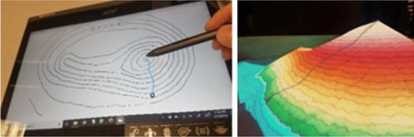 Using the augmented reality sandbox to teach navigational skills.