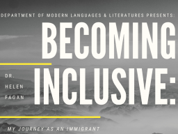 World of Migrants Event - Dr. Helen Fagan's Becoming Inclusive