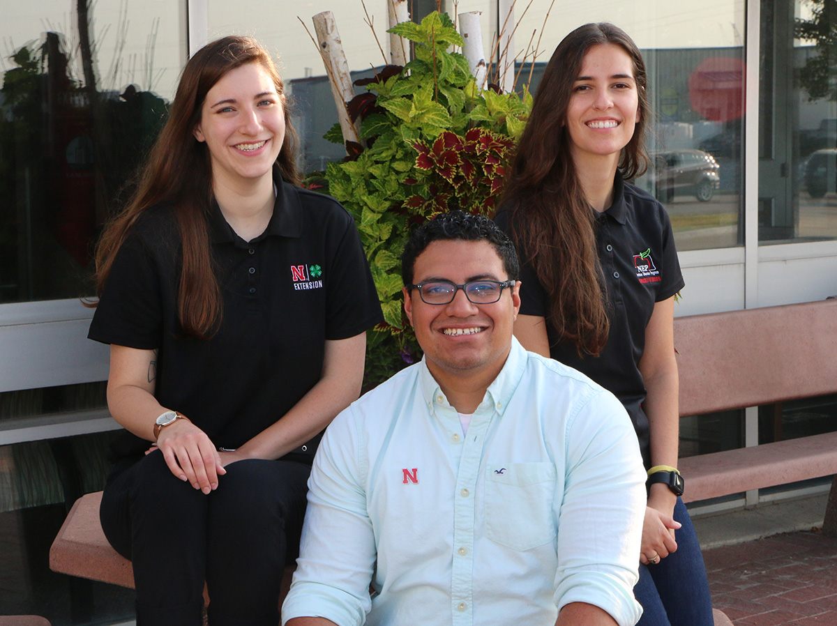 (L–R) Emily Kern, Irvin Ramirez-Benavides and Victoria Reis