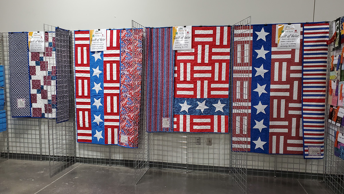 Quilts of Valor were on display at the 2021 Lancaster County Super Fair