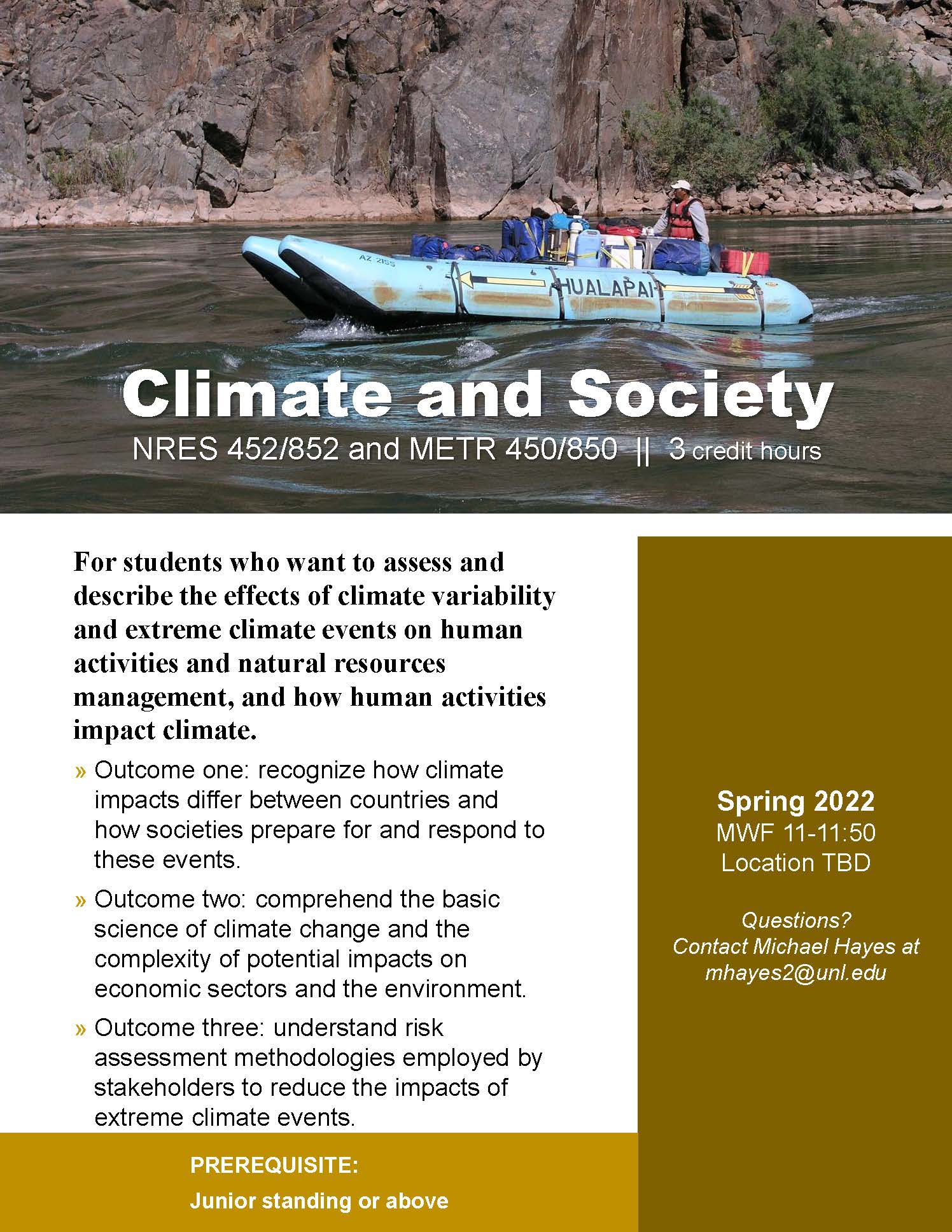 METR 450/850: Climate and Society for Spring 2022!