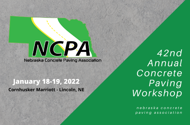 Join in with colleagues from across Nebraska to hear about new innovations in concrete paving at the 42nd Annual NCPA workshop.