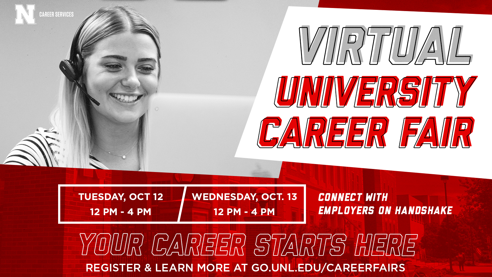 virtual career fair graphic with information from article