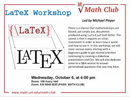 Math Club: LaTeX Workshop