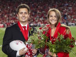 Seniors Bobby Martin and Leigh Jahnke were crowned homecoming royalty during halftime of the Nebraska-Northwestern football game Oct. 2.