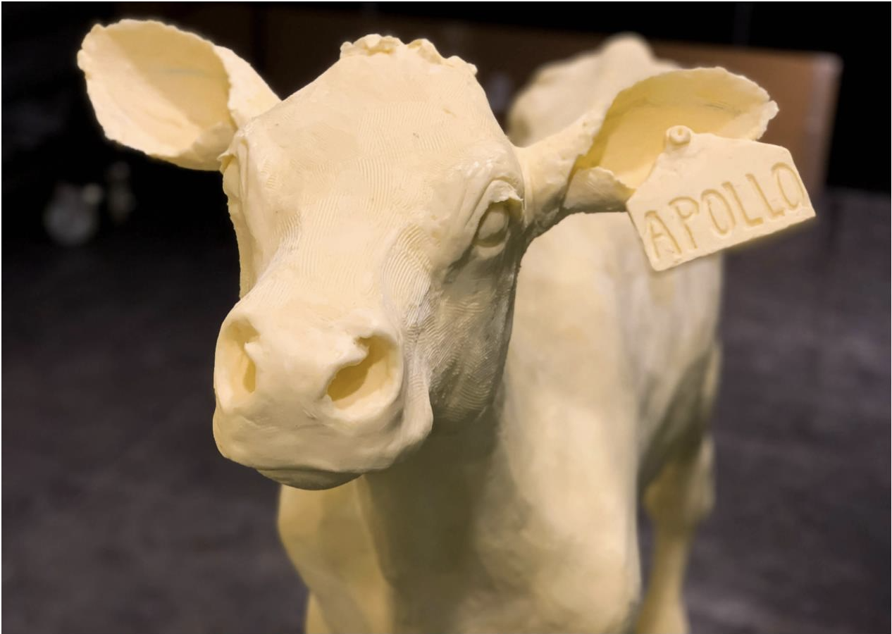 Sculpture made from butter