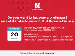 Nebraska Business PhD Programs