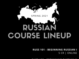 Spring 2022 Russian Course Lineup