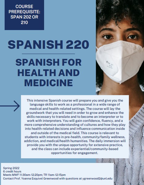 SPAN 220: Spanish for Health and Medicine