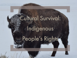 GEOG 435: Cultural Survival: Indigenous People's Rights