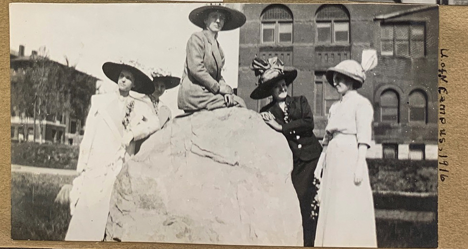 Photograph taken at the University of Nebraska in 1916 from Julia Power’s 1909-1916 photo album.