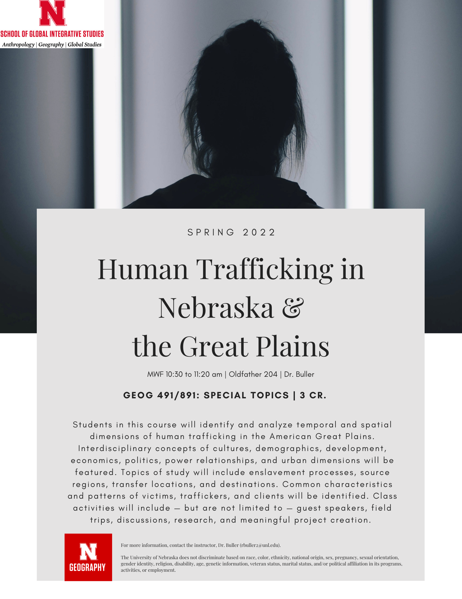 Geog 491 Special Topics Human Trafficking In Nebraska And The Great Plains Announce