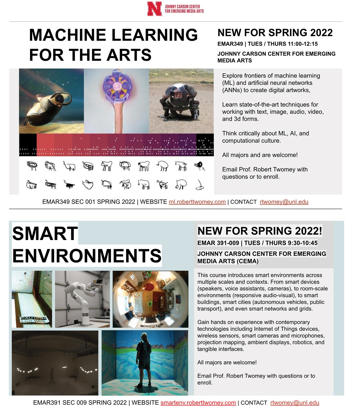 New Emerging Media Arts Courses!