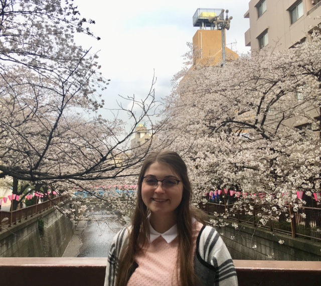 Mikayla Zulkoski in Nakameguro, a residential district in Tokyo, Japan, in the spring of 2019.