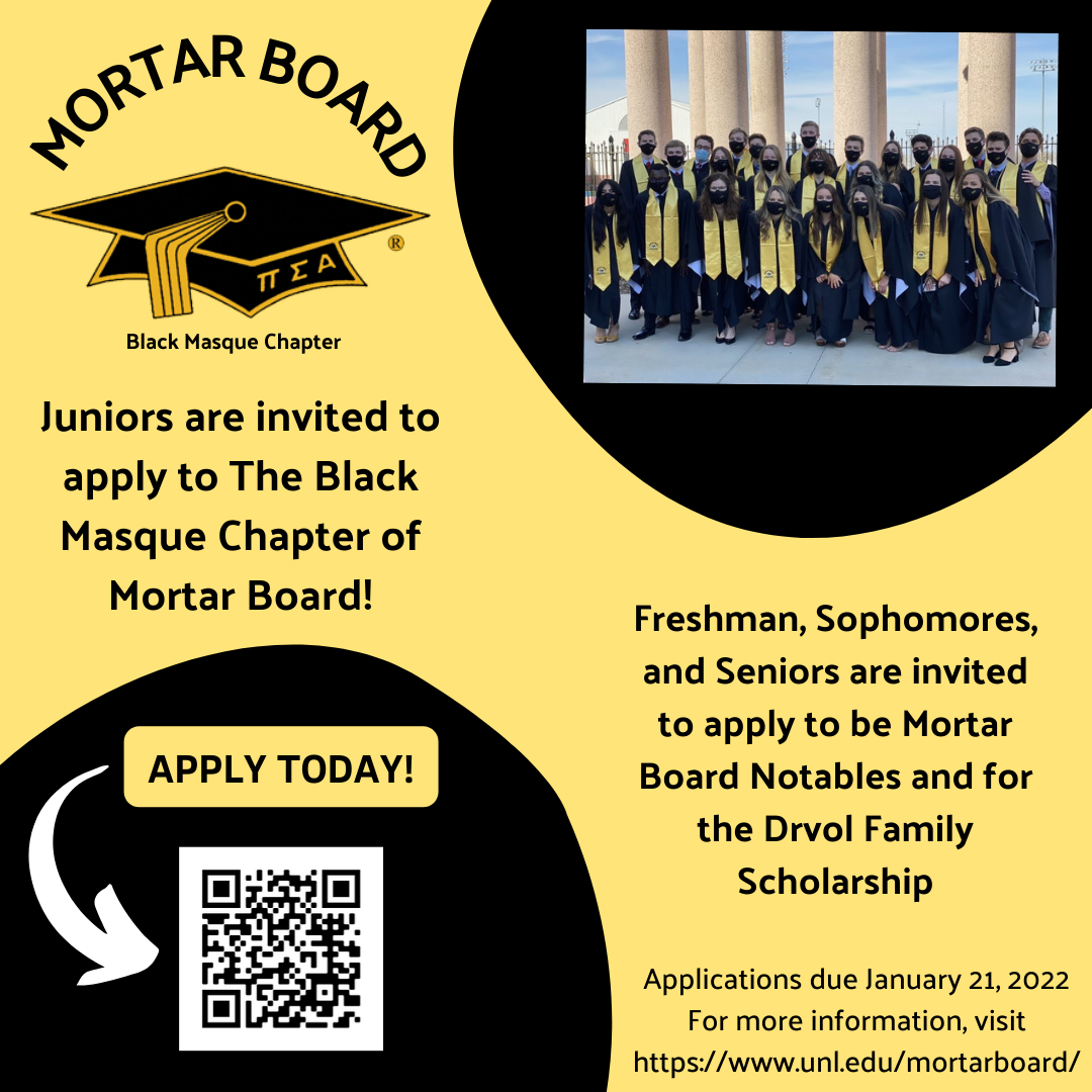 Applications for Mortar Board are open! 