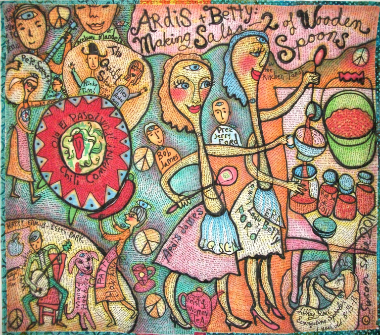 The quilt "Ardis and Betty" by Susan Shie.