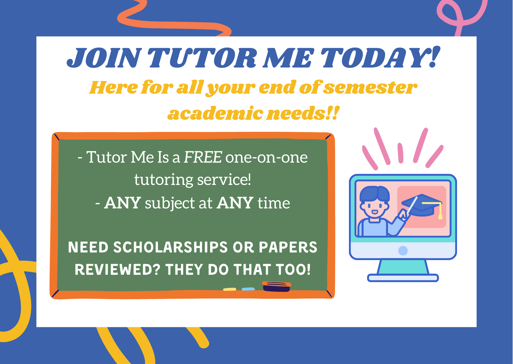 TutorMe is here to help with final exams!